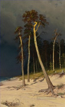 Iván Ivánovich Shishkin Painting - COSTA ARENA paisaje clásico Ivan Ivanovich